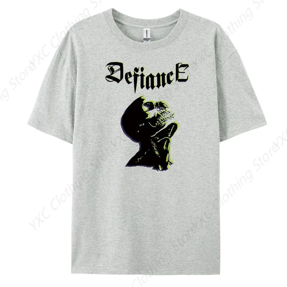 Defiance Men's Casual Short-sleeved T-shirt with 100% Cotton Fashion print S - 6XL Fresh Classic Basic Tshirts