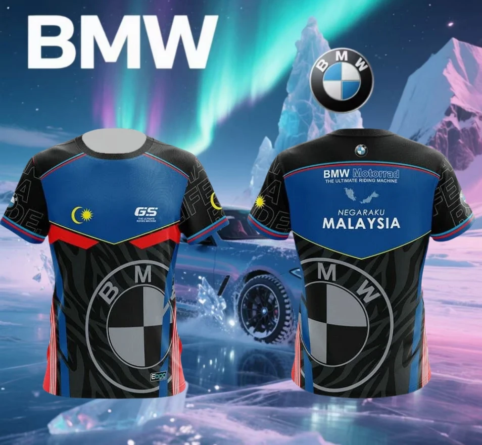 

Лето 2022, новый мотоциклетный костюм BMW GS, гоночный костюм, мужская быстросохнущая футболка с коротким рукавом, повседневная дышащая мода Y2K