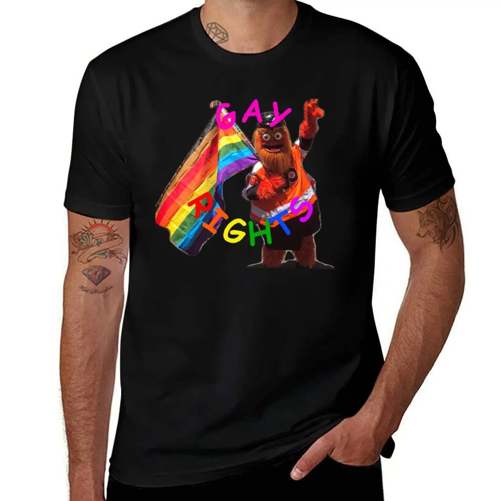 Gay Rights Gritty T-Shirt Work Style Casual T-Shirt