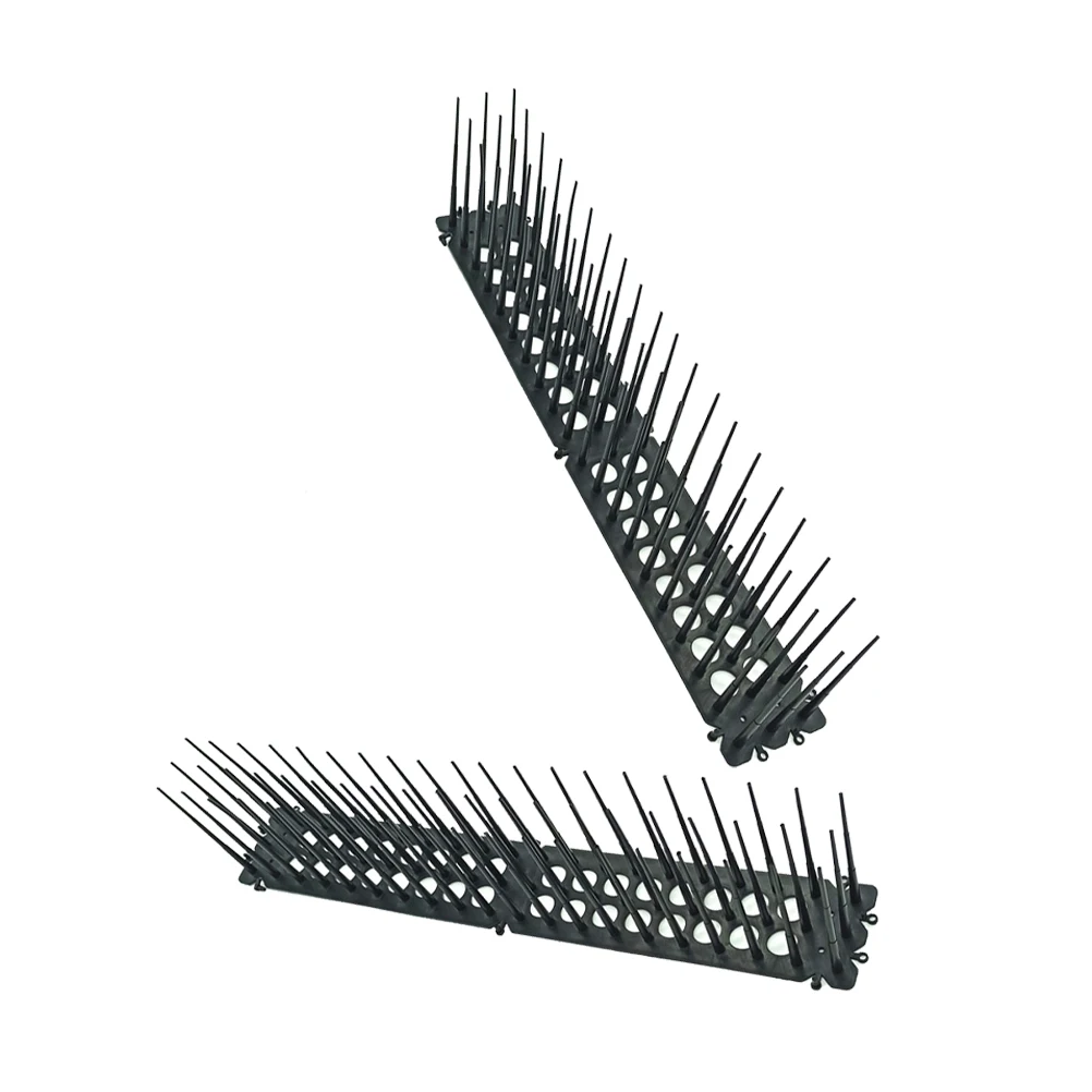 

2 pcs Anti-bird Spikes Black Plastic Thorn for Courtyards Gardens Durable Outdoor Cat Scat Spike Mat Portable Garden Supplies