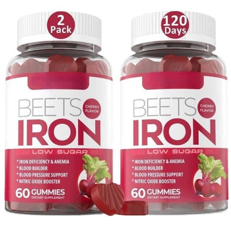 Beetroot Gummies 60 Iron Deficiency & Anemiablood Builderblood Pressure Supportnitric Oxide Booster