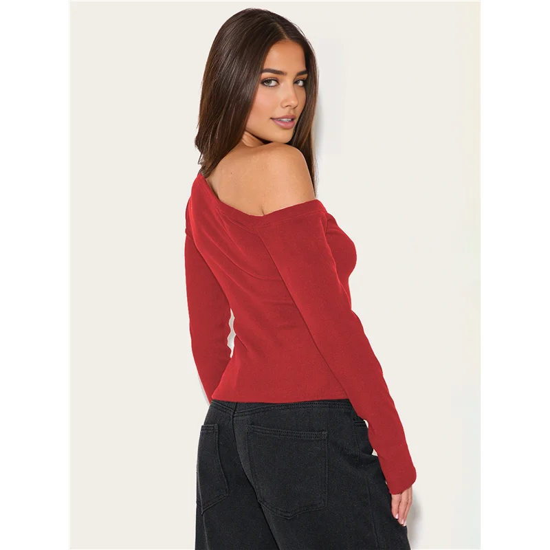 เสื้อคาร์ดิแกนติดกระดุมแบบเปิดด้านหน้า แขนยาว ทรงครอป สำหรับผู้หญิง รุ่น ABRT เหมาะสำหรับฤดูใบไม้ร่วง