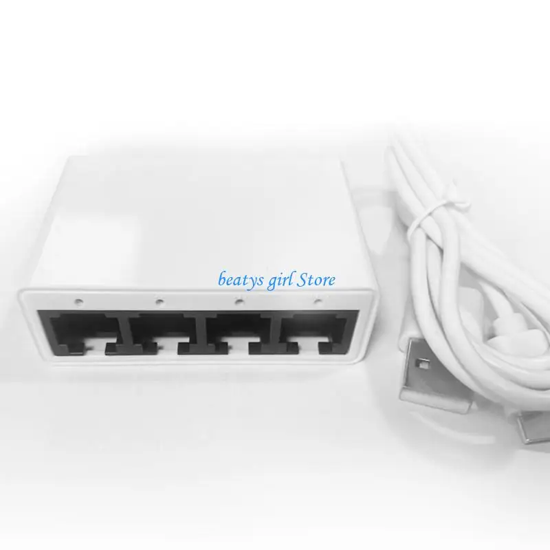 C7AB Dense 4 Port Ethernet Change 10/100Mbps Rapid Outlet Play Tiny Center LED Indicators Stable Net