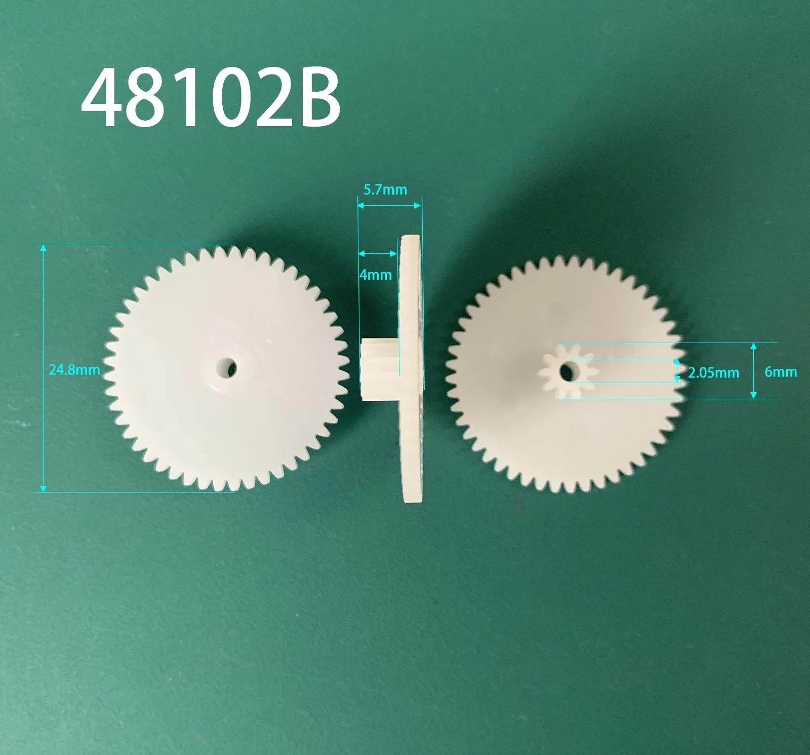 46122B 46122.5B 48102B 48122.5B 0.5M 더블 데크 기어 모듈러스 0.5 46/48Teeth 플라스틱 기어 장난감 액세서리