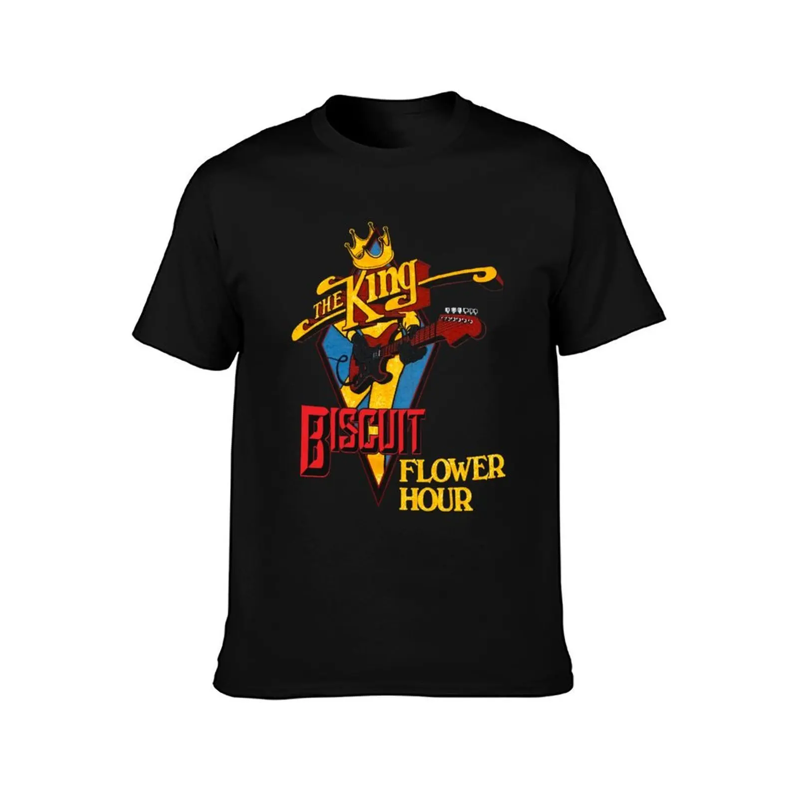King Biscuit Flower Hour T-Shirt, Summer Casual Cotton Tee, Oversized Streetwear Tops, Vintage Graphic Print, Unisex Men Women