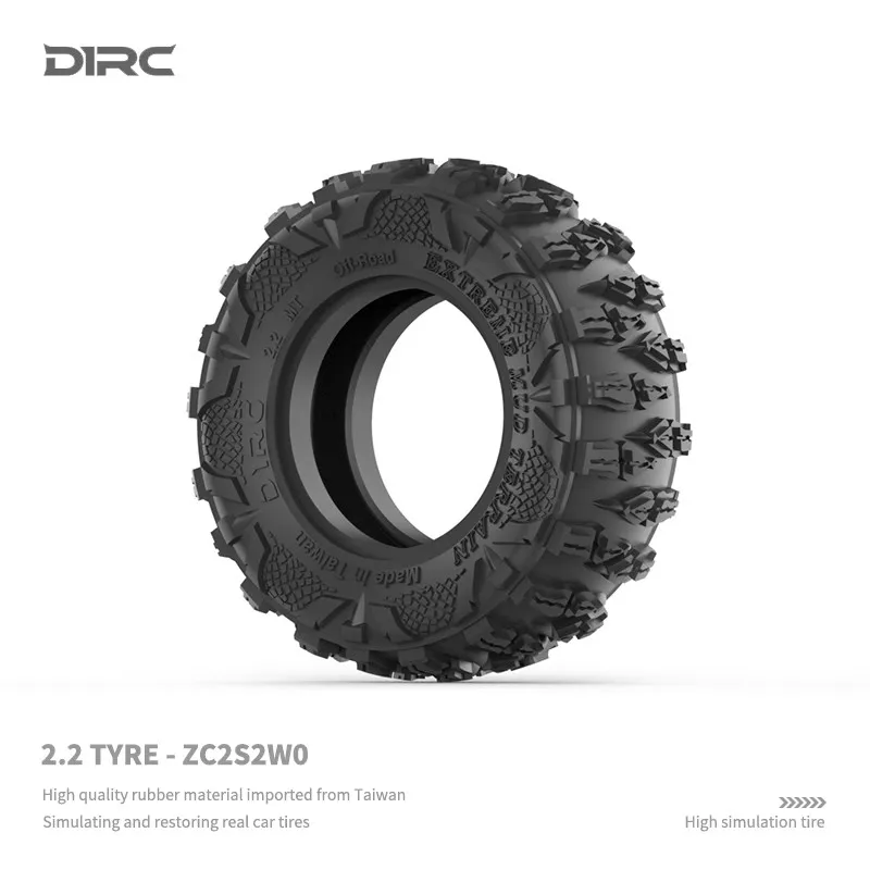 

D1RC 1/10 2,2-дюймовый альпинистский автомобиль с когтями дракона кожаная шина AXIAL scx10 третьего поколения TRX4 120 мм