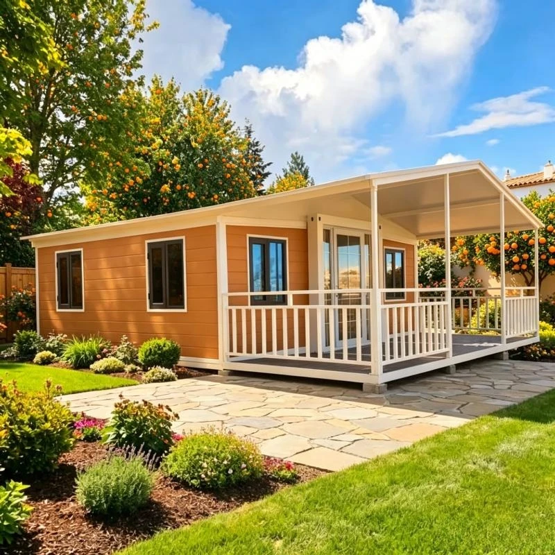 20ft Foldable Container House Prefab Tiny House Expandable Modular Home with Bathroom Kitchen Lightweight Waterproof