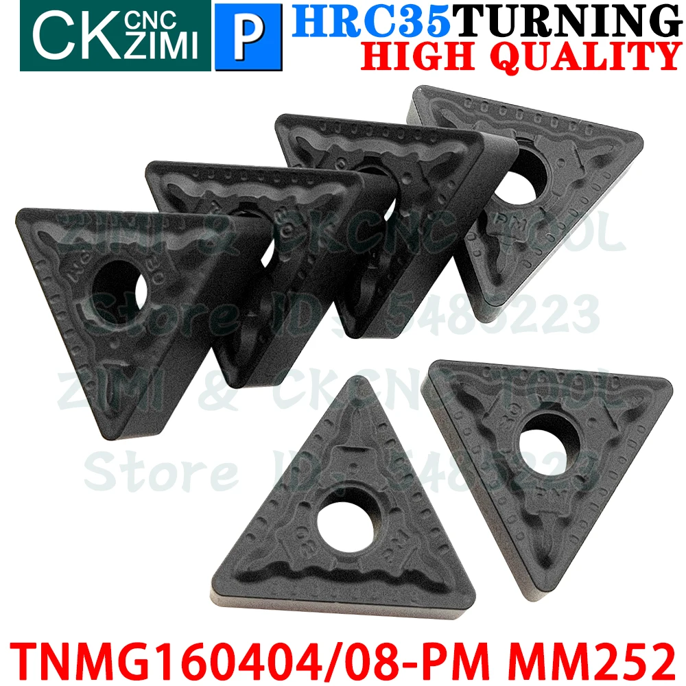 TNMG160404-PM YBC252 TNMG160408-PM YBC252 Insertos de carburo Herramientas de insertos de torneado externo Máquina CNC Herramientas de corte de torno de metal para acero