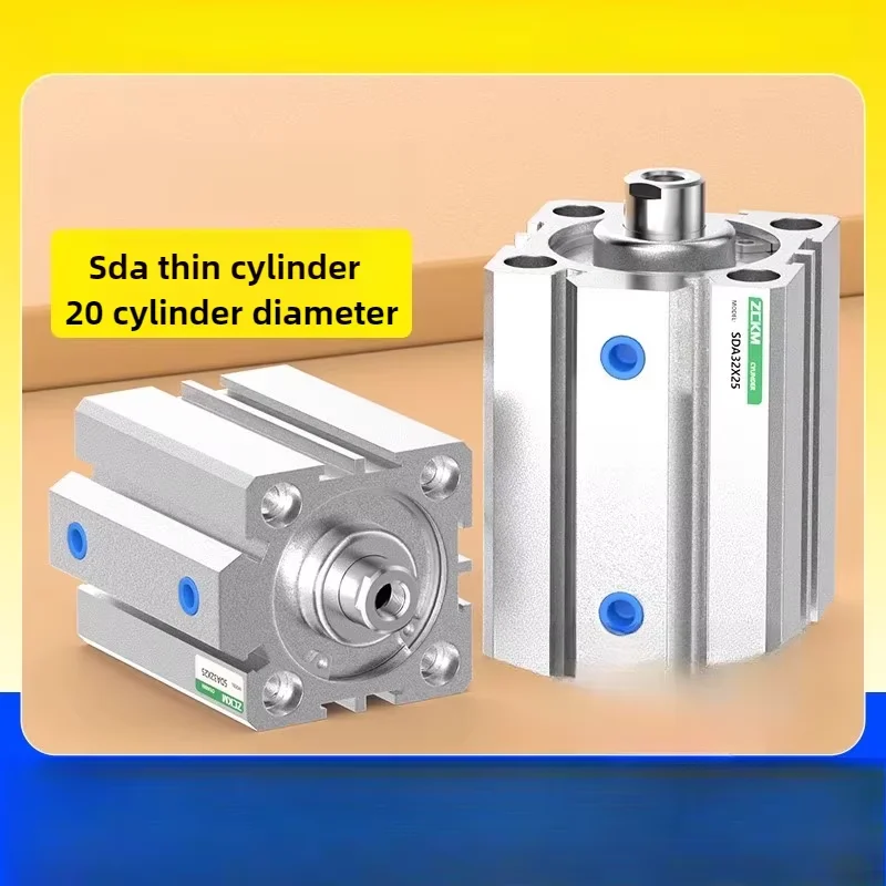 AirTAC SDA20 Thin Cylinder: 5/10/20/25/30 Adjustable Multi-Stroke  Double Acting Air Pneumatic Piston Cylinder