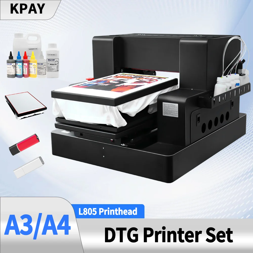 

Принтер A3 DTG для Epson L805 DTG Direct Garment Printer Планшетный принтер A3/A4 DTG для печатной машины для футболок Принтер A3 DTG