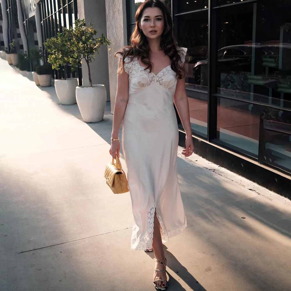 

Ticketsx Sexy V Neck Lace Patchwork Split Dress Autumn Contrast Backless Ruched Slim Dress Elegant Party Evening Female Vestidos