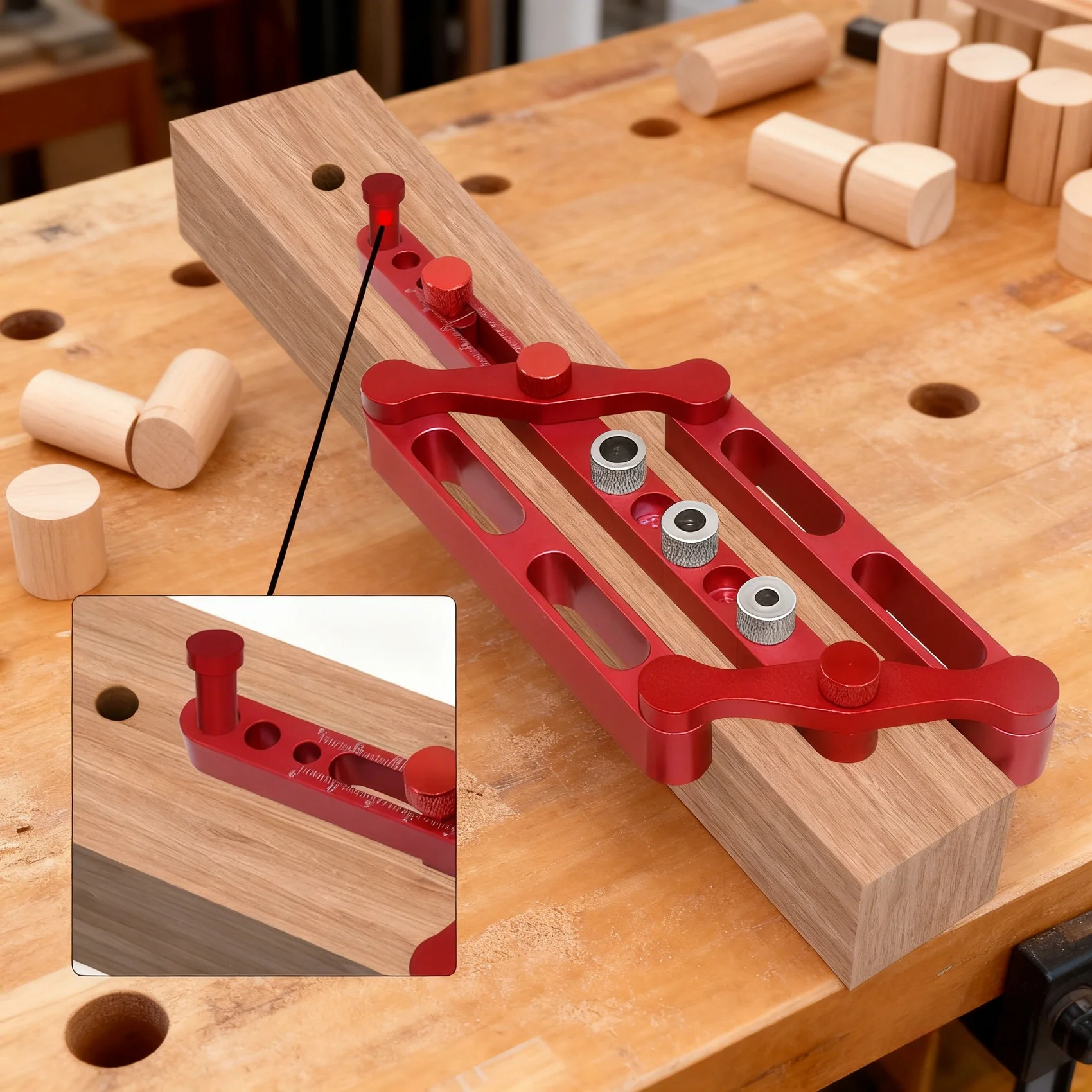 

Метрический стандартный шаблон для сверления отверстий в дереве, 6/8/10 мм, самоцентрирующийся, для позиционирования отверстий при работе с деревом, или с 3 сверлами.