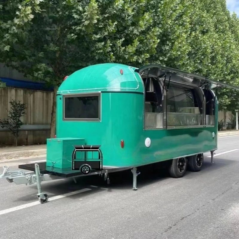 Food Truck Trailer Yummy Fully Equipped For Scoop Ice Cream Food Trailer Mobile Food Truck For Ice Cream Customized