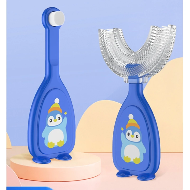 

Children U Shape Toothbrush Soft Silicone Training Teeth Cleaning Whole Mouth Teethbrushes 360° Oral Tooth Clean for 2-12 Years