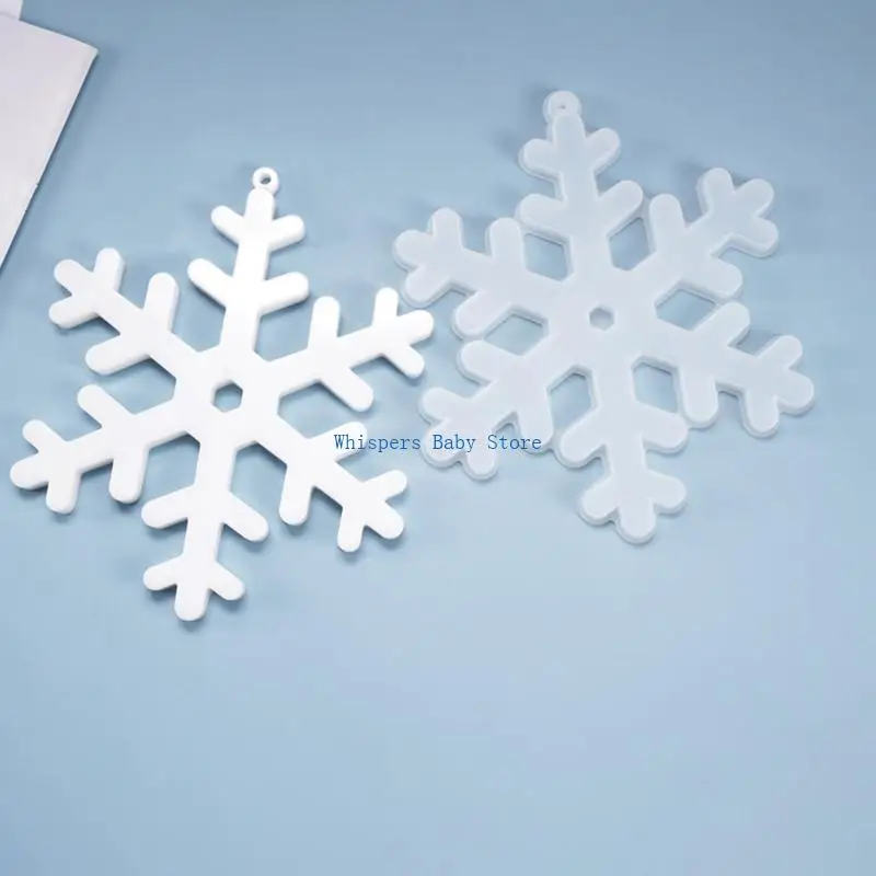 

U90E DIY Christmas Snowflake Listed Pendant Casting Silicone Mould Crafts Jewelry Making Tool Crystal Epoxy Resin Mold