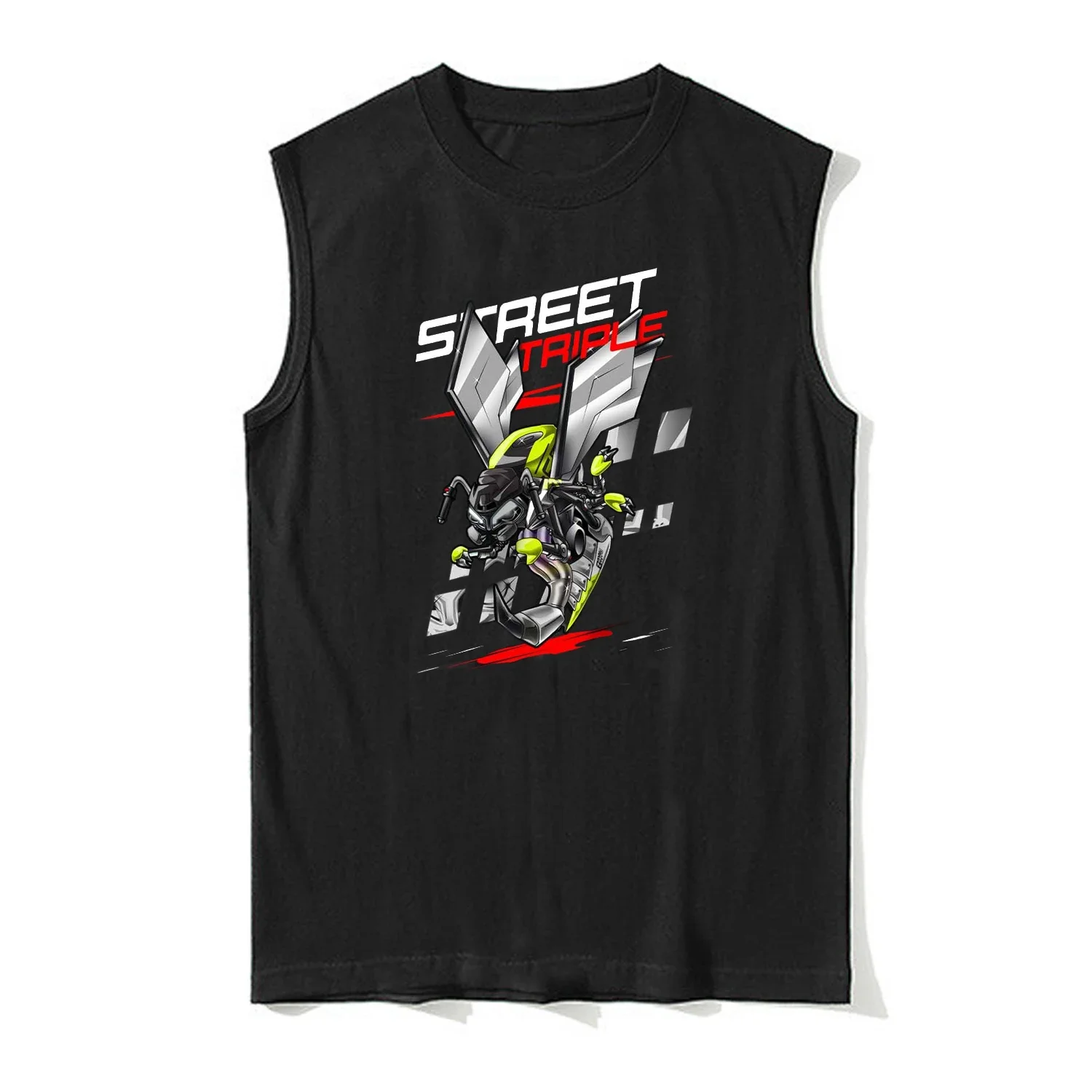British Motorcycle Street Triple 765 R/RS Wasp Inspired Tank Top 100% Cotton O-Neck Summer Casual Mens Vests Sleeveless T-Shirt