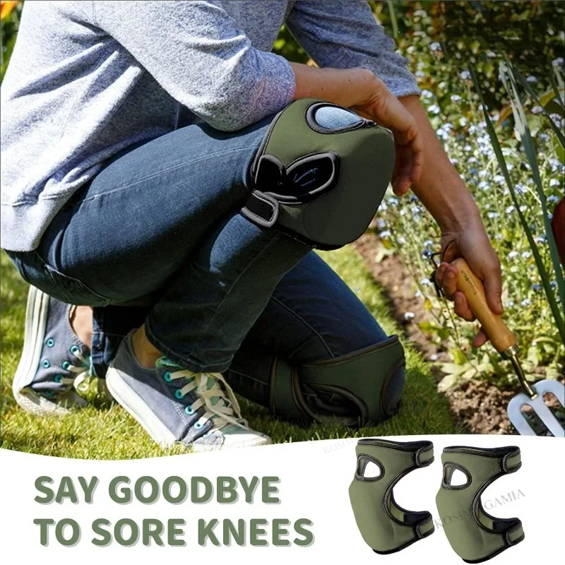 1 Pair Knee Pads Non-Slip Thick Extra Foam Cushion for Scrubbing Floors,Gardening,With Soft Inner Liner,Strong Adjustable Straps