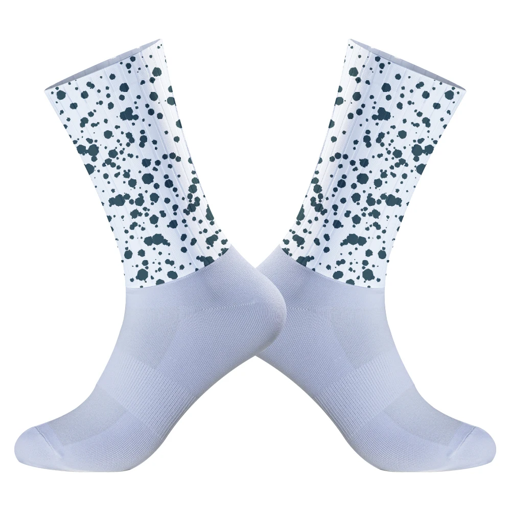 Chaussettes de sport coordonnantes en silicone pour vélo, course à pied, cyclisme, nouveau, été, 2024