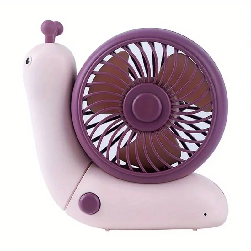 1 ventilateur de bureau portable, silencieux et puissant, pliable, en forme d'escargot._voghion.com