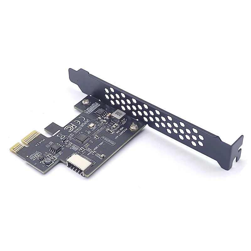 ใหม่เพิ่มการ์ด PCI Express 2.0 X1 USB 3.2 Gen1 TYPE-E การ์ด PCIe ด้านหน้า Type-C Adapter Riser USB3.1 Gen1 A-KEY 5Gb การ์ด