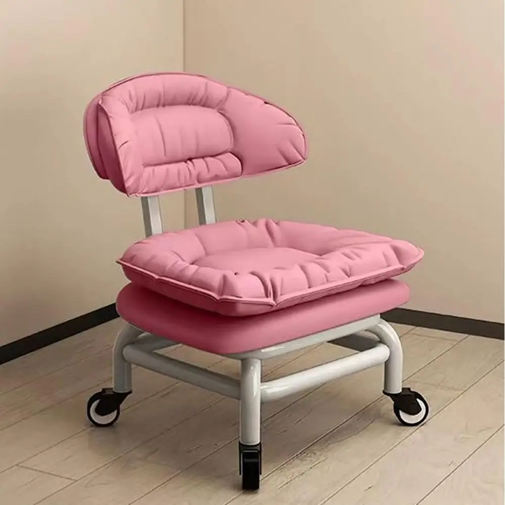 

360 ° Поворотный офисный стул с низкой спинкой и колесиками, компактное кресло-сиденье (один размер)