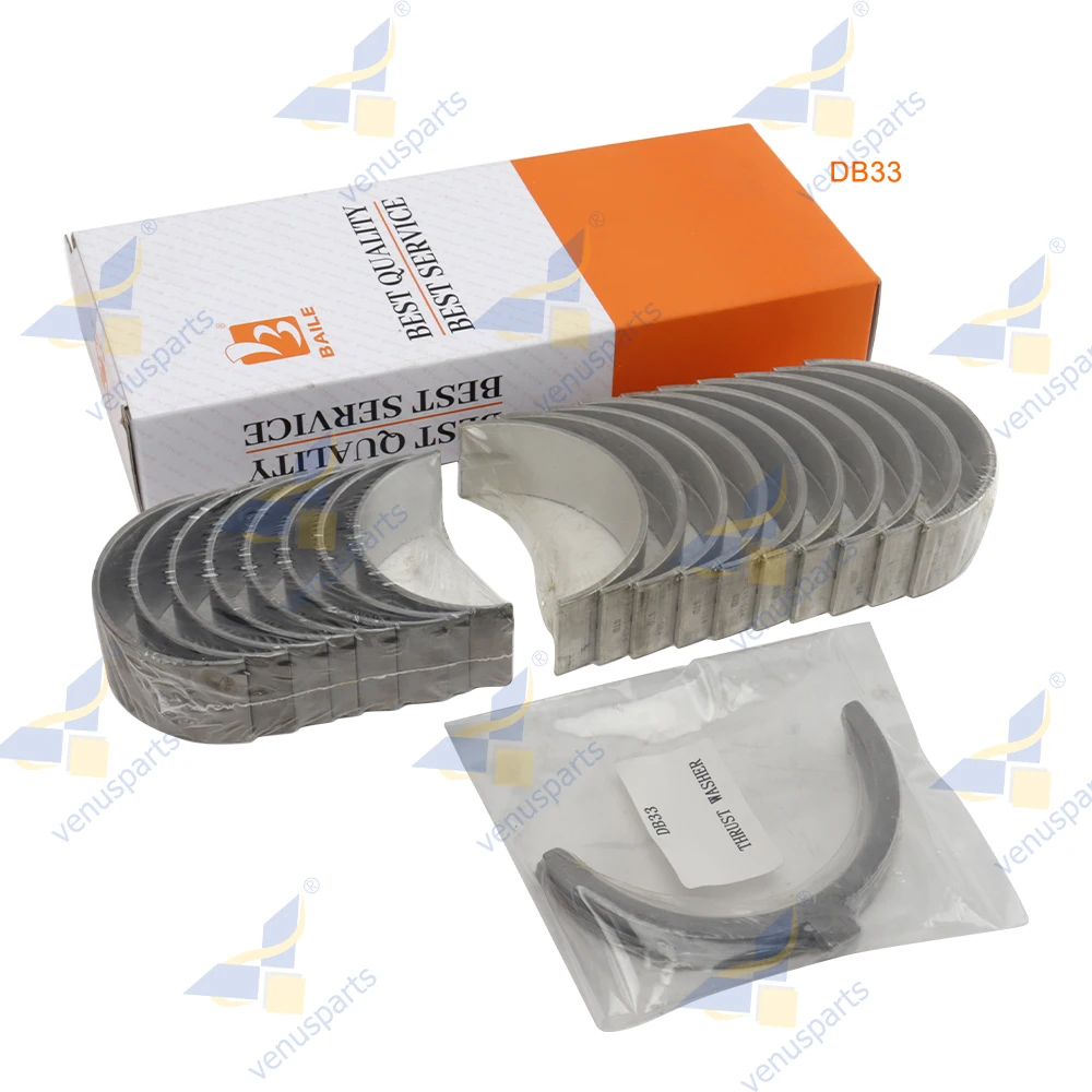 

DB33 Crankshaft Main Bearing Con Rod Bearing + Thrust Washer DB33A For Doosan Overhaul Rebuild Kit