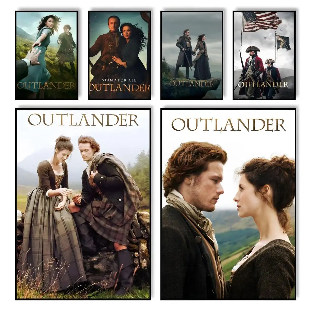 O-outlander مسلسل تلفزيوني اللوحة الخط غرفة نوم المنزل مقاوم للماء قماش المشارك غير المؤطرة جدار الفن طباعة الديكور جدارية