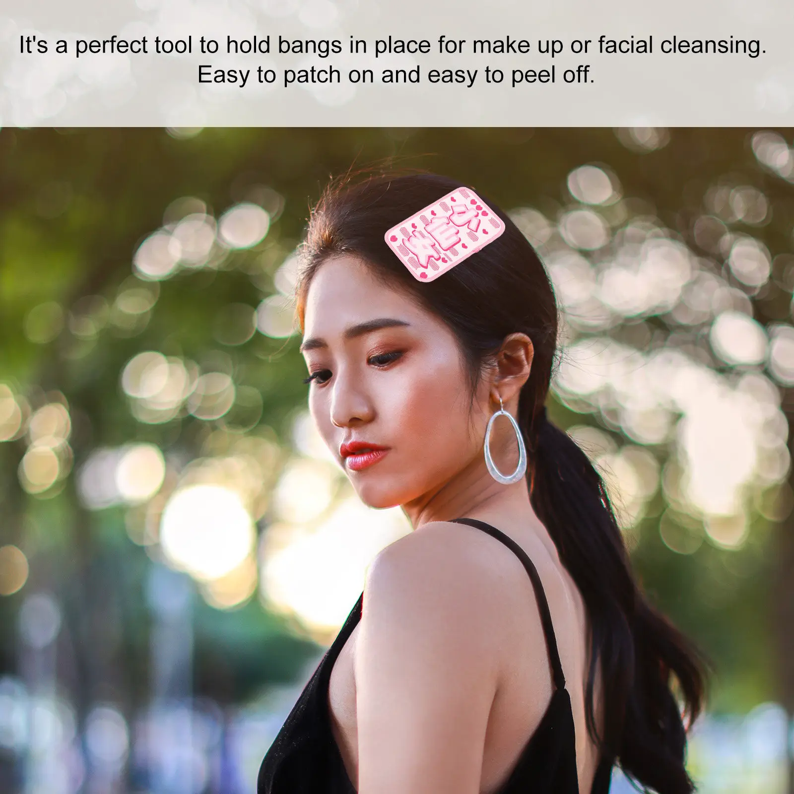 

5Pcs Hair Bang Paste Soft Elastic Fringe Sticker for Bangs Control during Makeup Face Wash Sleep Styling No Slip Hair