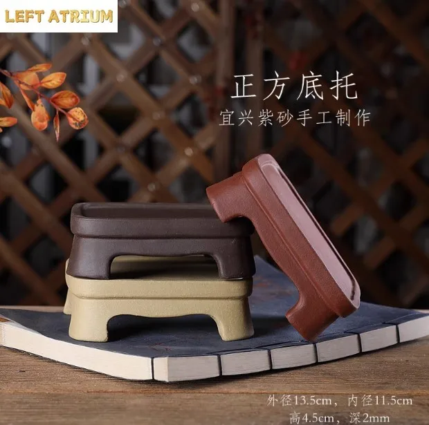 Ceramic Square Water Pallet, Bonsai Flower Vase Pallets, Waterproof,Base,Pedestal