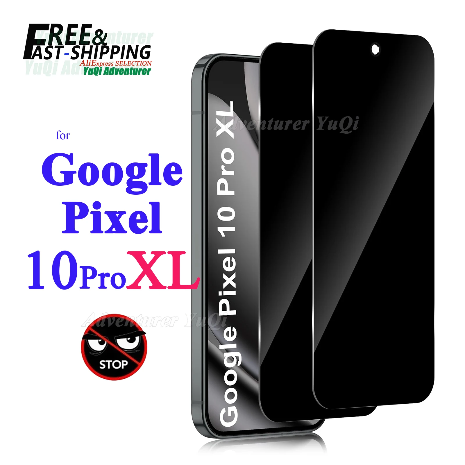 

Anti Spy Screen Protector For Google Pixel 10 Pro XL Privacy 9H Tempered Glass Anti Scratch Peep Case Friendly
