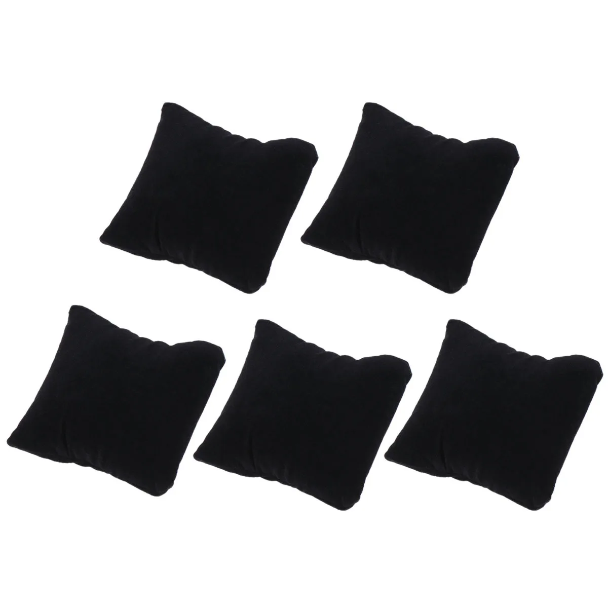 

5Pcs Black Jewelry Display Pillow Soft Watch Organizer Bracelet Bangle Display Stand Stable for Home Personal Collection