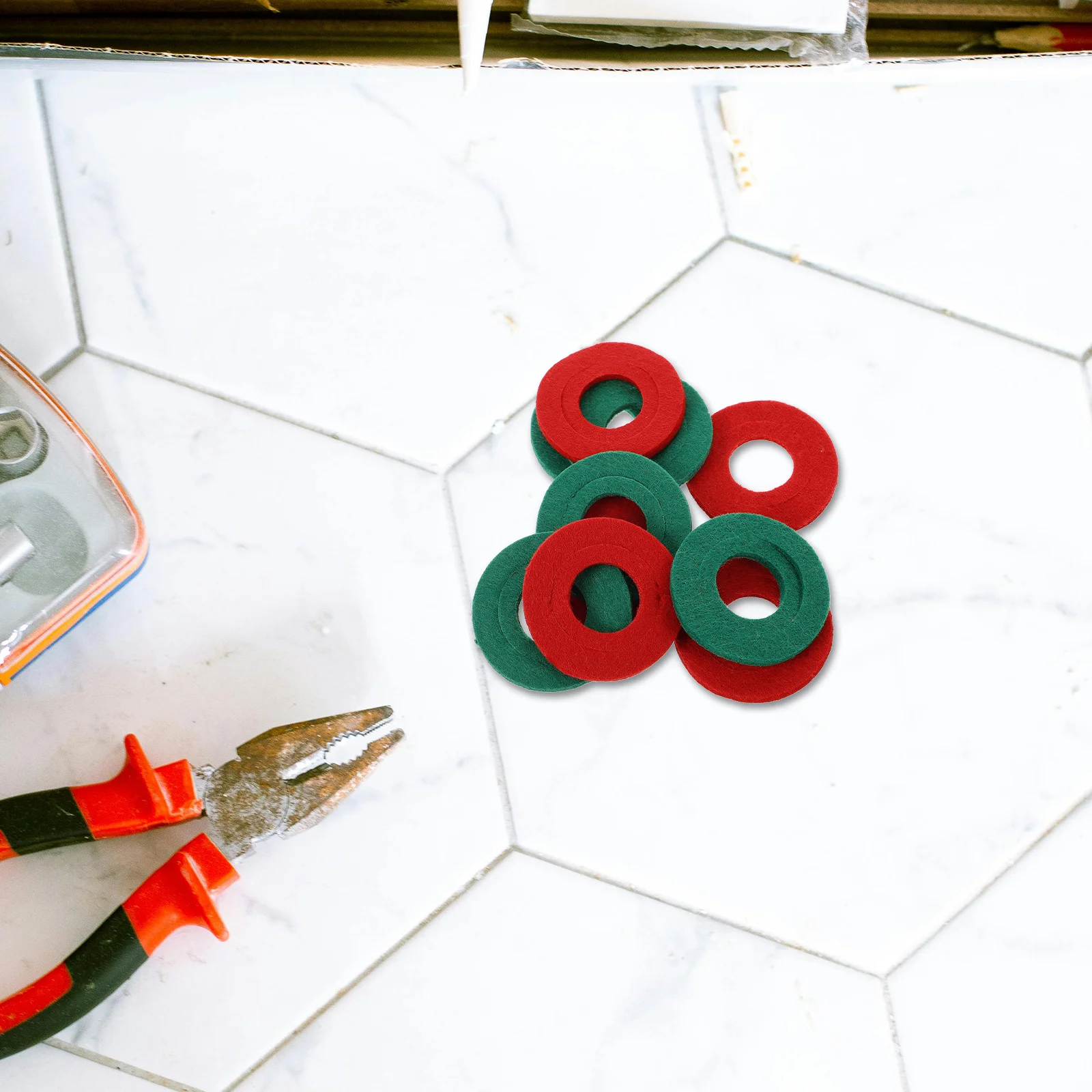 10 قطعة غسالات طرفية مادة الألياف أحمر أخضر للمعدات البحرية للسيارات حامي طرفي متين