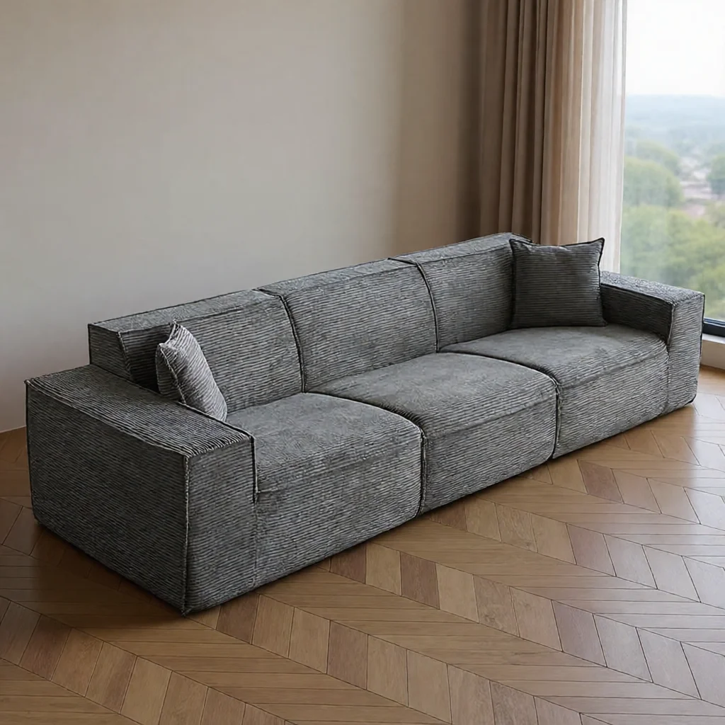 Luxury Living Room Furniture Empty Couch Bed Set Modular Sectional Convertible Large Modern Vacuum Compressed Sponge Sofa
