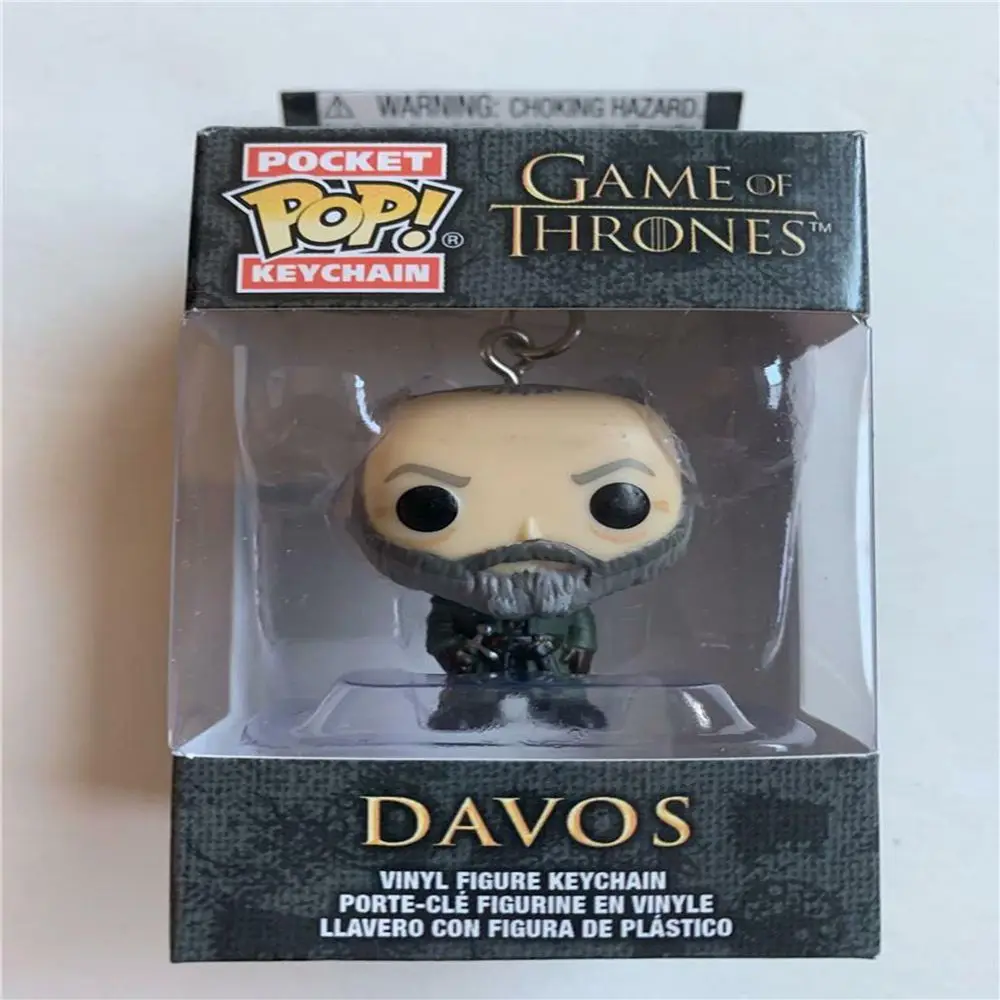 Коллекционные фигурки-брелоки Funko Pop: Джон Сноу, Дейенерис, Давос, Гост, Найт Кинг, Тиалион, Драгон из фильмов и сериалов «Игра престолов»
