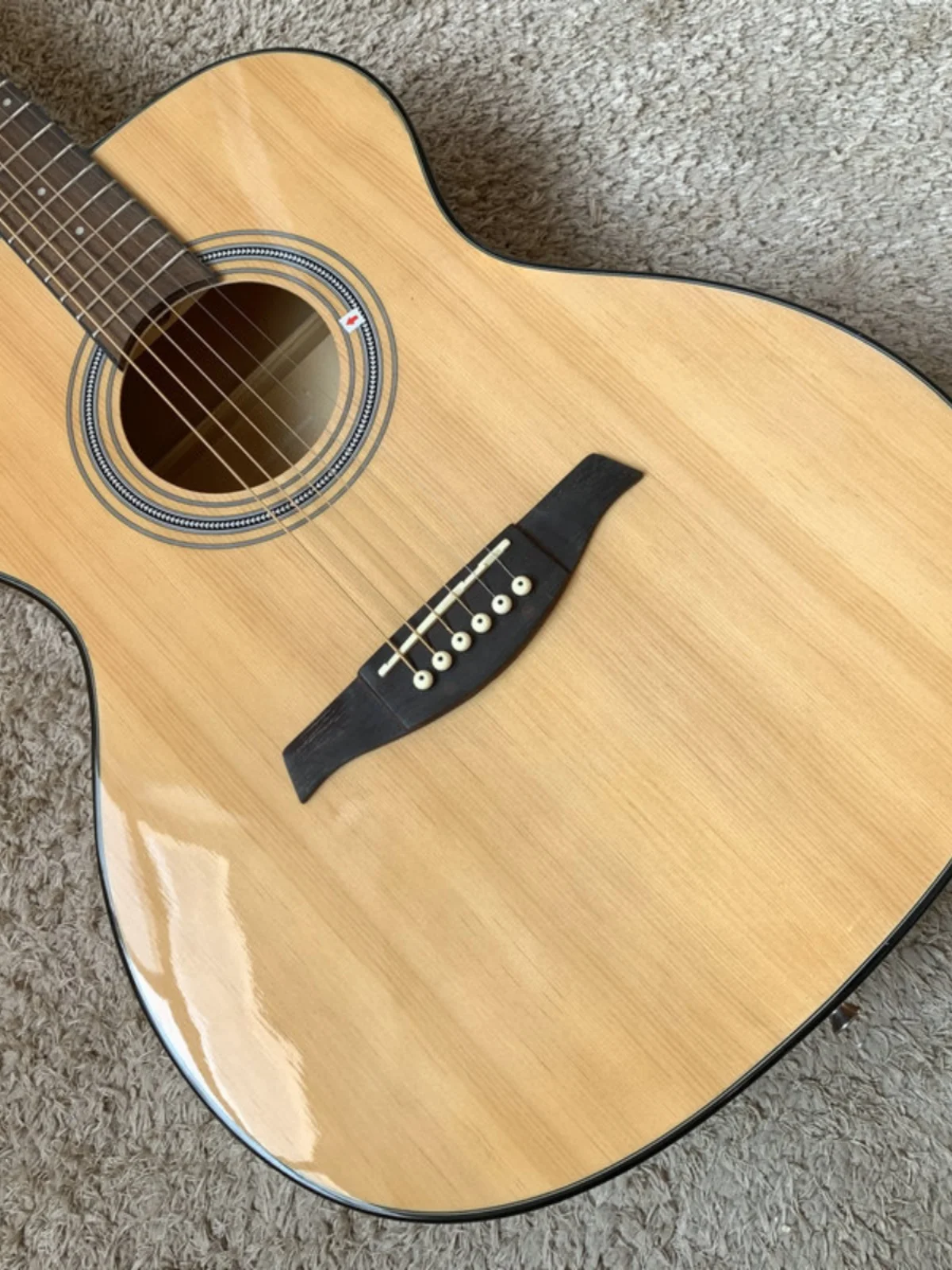 جيتار فريتليس من خشب بليست كلاود مقاس 40 بوصة بلون الخشب الأصلي للمبتدئين، جيتار صوتي شعبي، آلة موسيقية #1