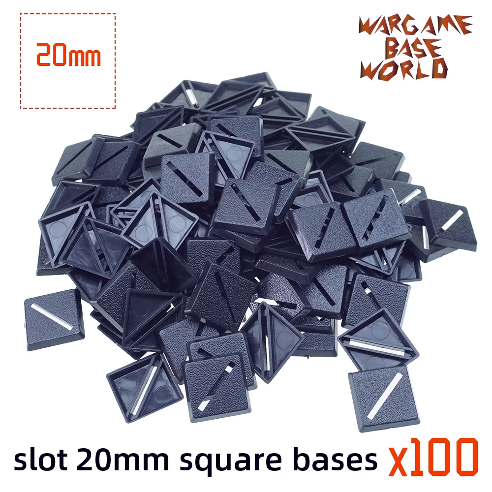 Wargame Base World - Slot 20mm Square Bases