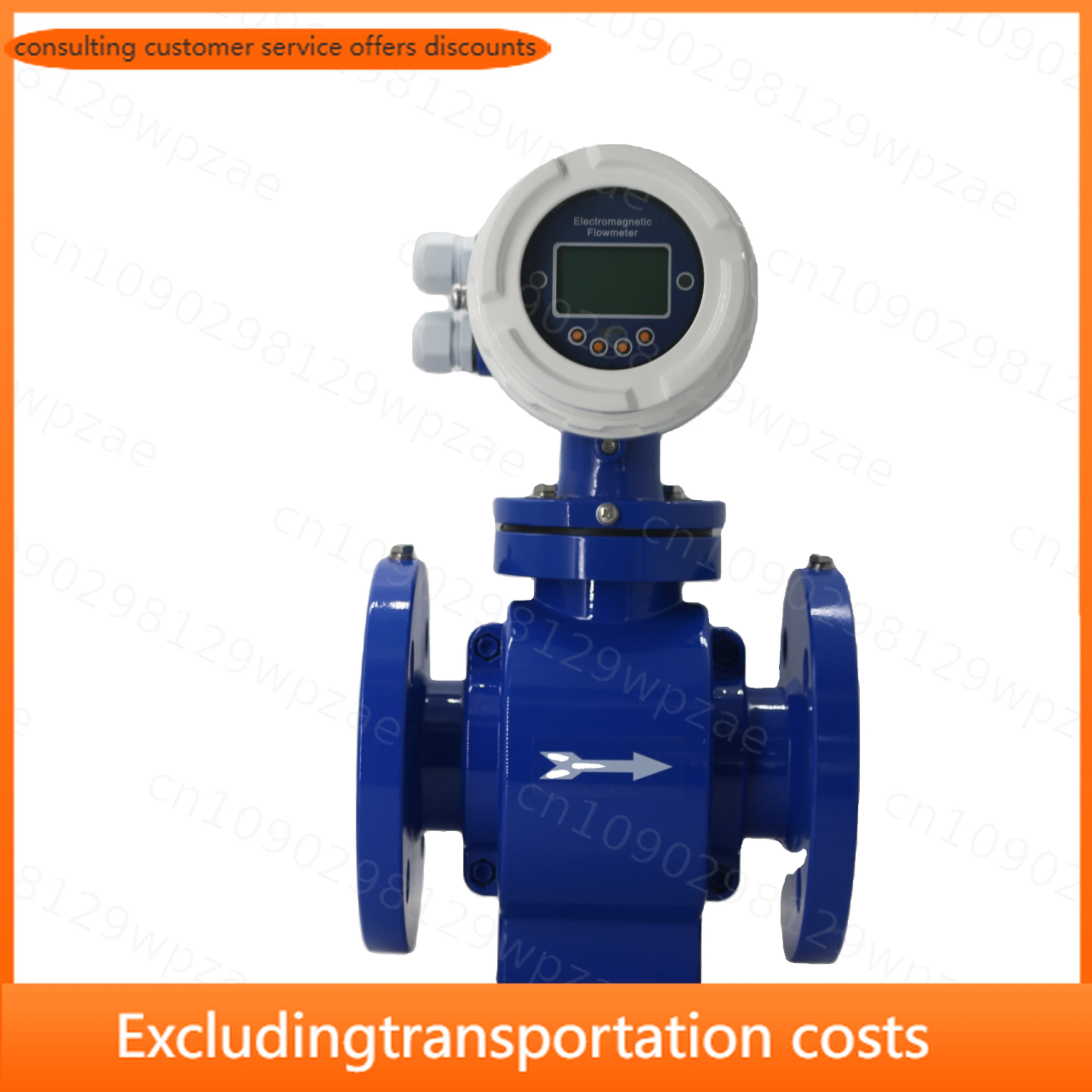 Electromagnetic Flowmeter Converter Magnetic Flow Meter Acid Water Flow Sensor OEM DN50 Flange Aluminum Alloy for City Water