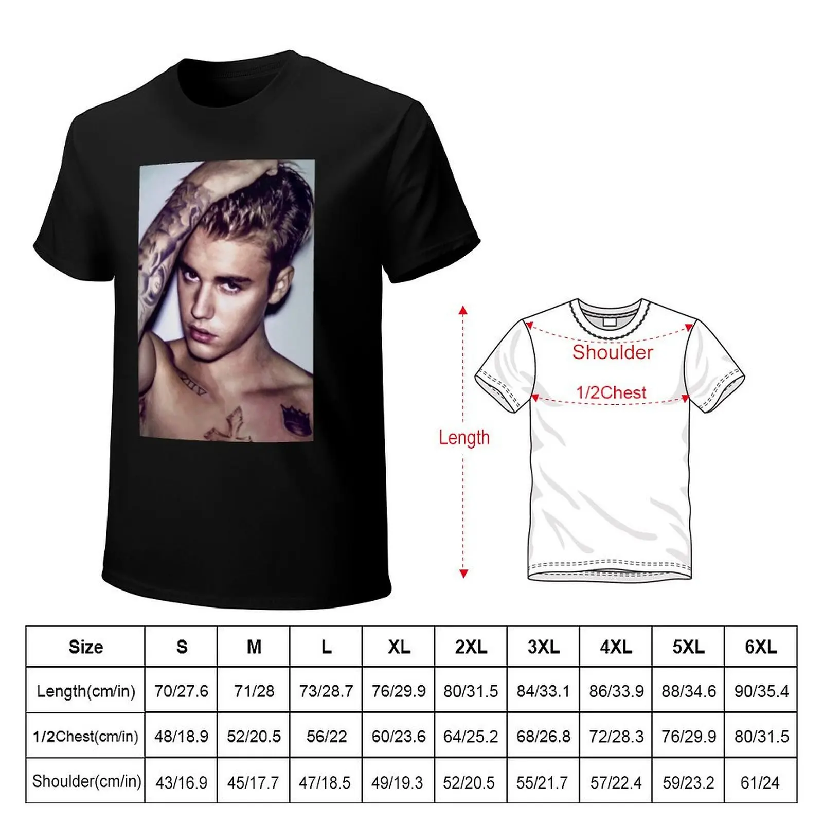 Diverse Melodies, JustinnBiieber T-Shirt Plus Size Street Style Tee