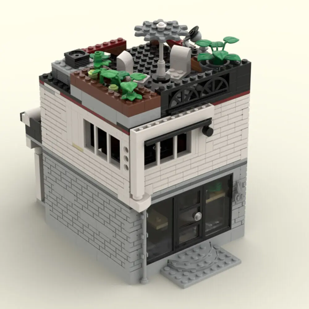 10291 Alternate Build: Modular Hairdressers with Interior 857 Pieces MOC