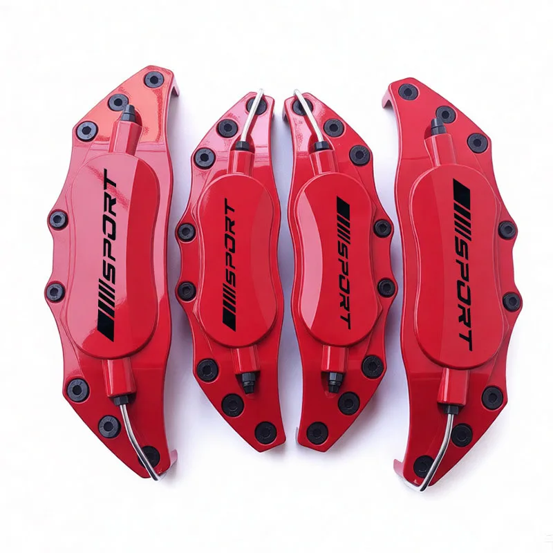 4 Pcs Metal Car Wheel Brake Caliper Covers With Black Sport Logo For Audi Bmw Mercedes Benz VW Peugeot Toyota Cupra Lexus Honda - view 4
