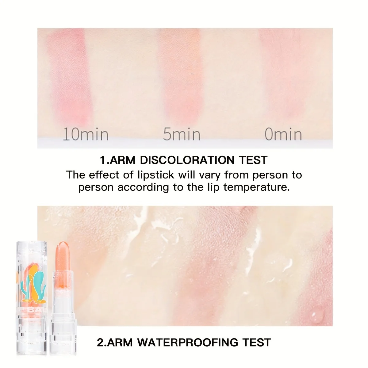 페블 컬러 체인징 립밤 - 보습, 변색 없음, 끈적임 없음, 가벼운 사용감 - 모든 피부 타입에 적합