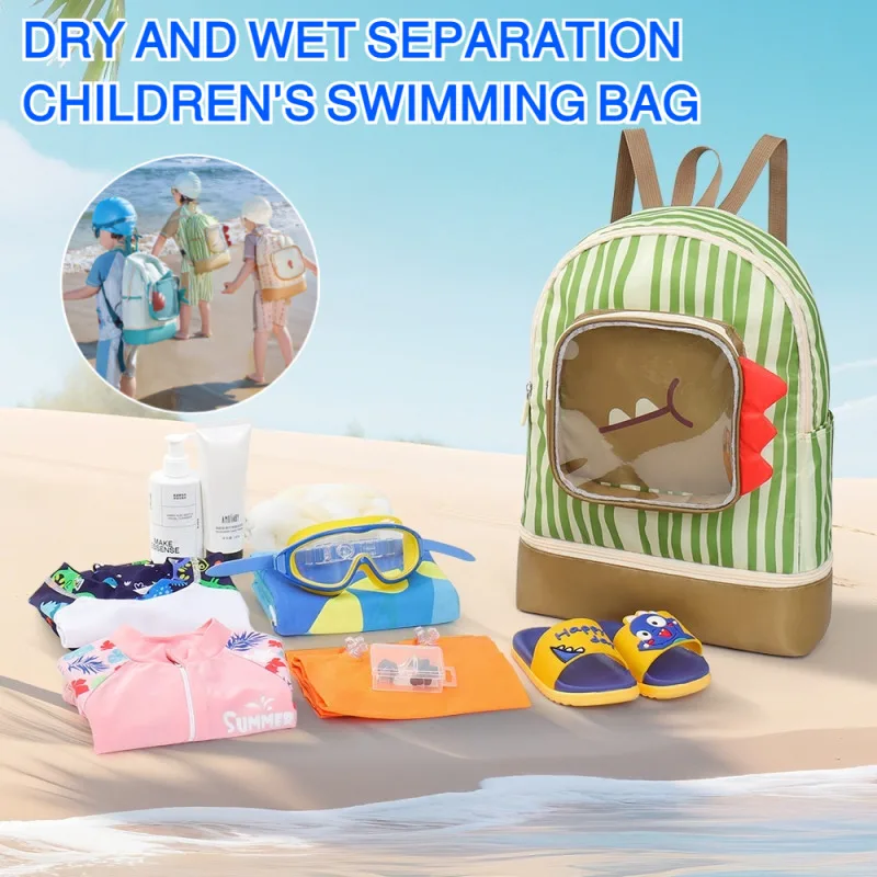 

Dry Wet Separation Children's Swimming Bag Cute Shape Animal Pattern Swimsuit Storage Bag Waterproof Cartoon