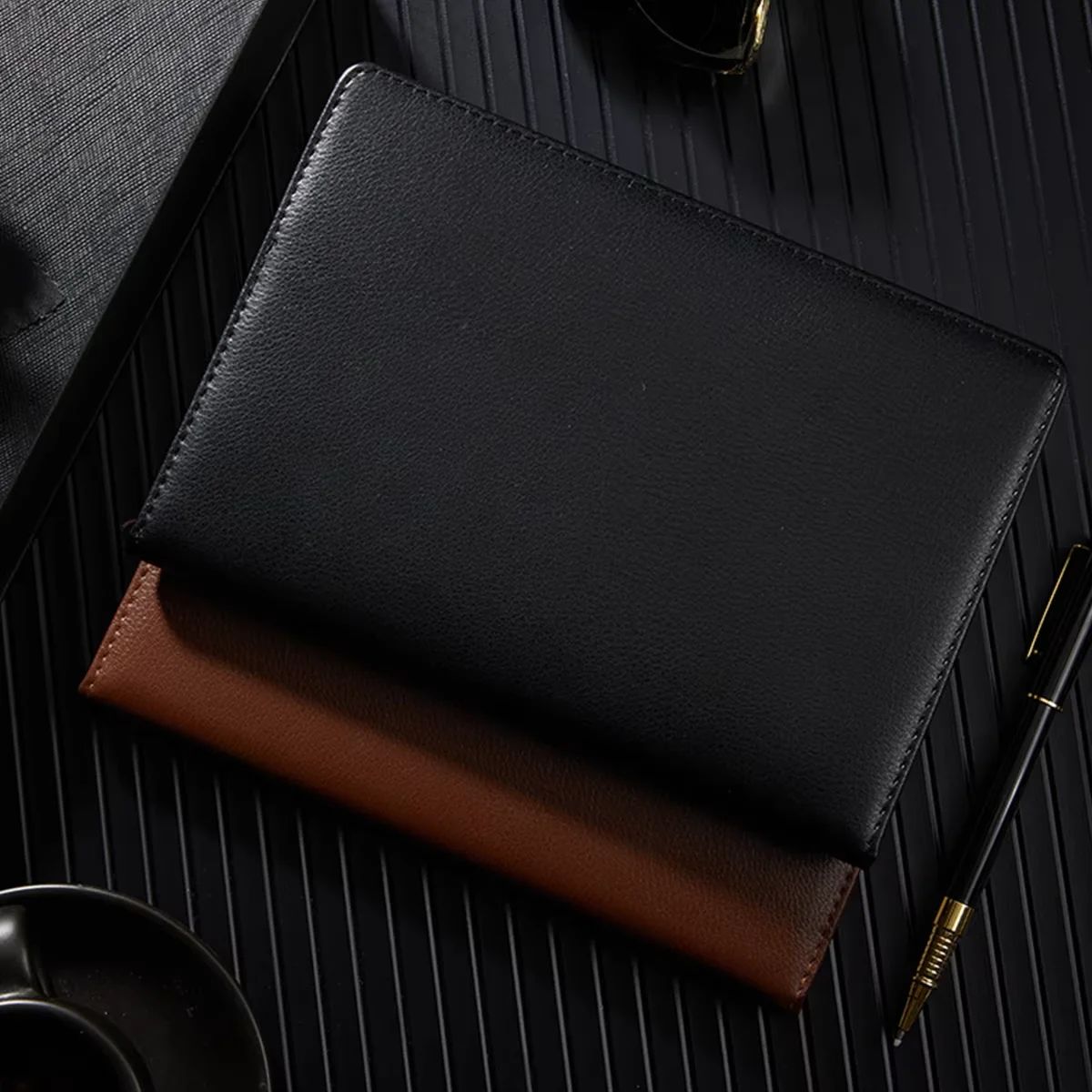 High-end Cowhide Leather A5 Notebook Planner Journal Travel Diary Meeting Record Note Book Binder Cow Hide Notepad
