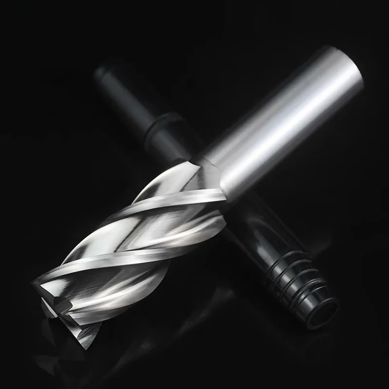 GAMONT Short Blade White Steel Milling Cutter Full Grinding High-Speed Steel Straight Through Center Hole Flat Bottom End Mill