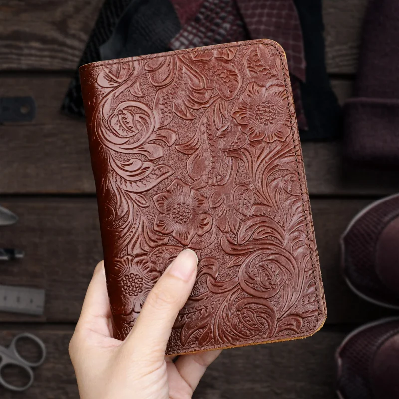 Custodia per passaporto in vera pelle Custodia per portafoglio da viaggio per uomo e donna Protezione per organizer per documenti da viaggio in pelle