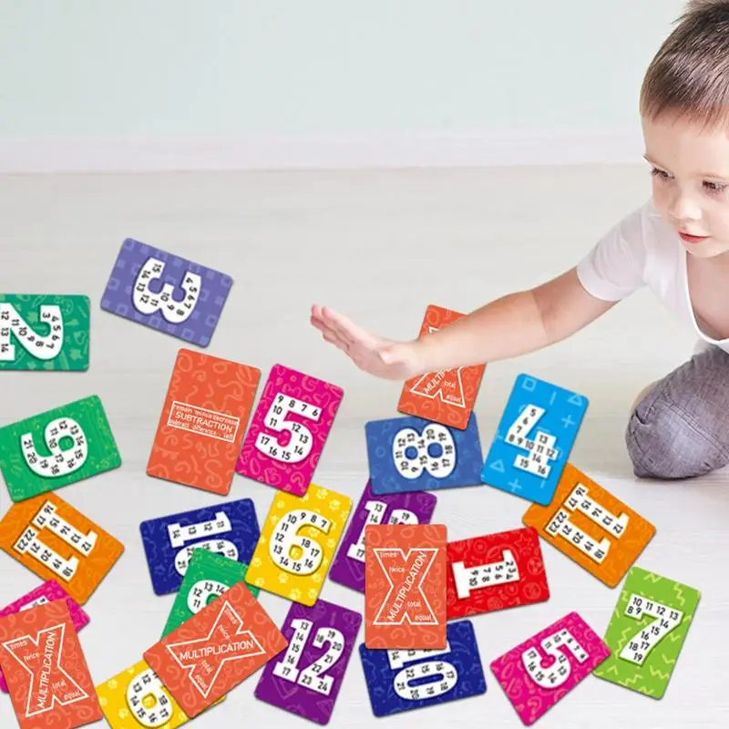 Kids Math Learning Card Optelling Flash Cards Kinderen Educatieve Wiskundespellen voor kinderen Wiskundige manipulaties Divisie Flash Card