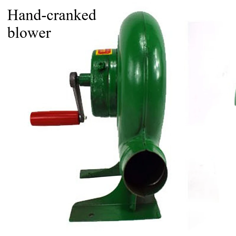Outdoor Hand Crank Blower for BBQ Fire Starter, Manual Air Blower for Camping Stove & Popcorn Maker, Portable