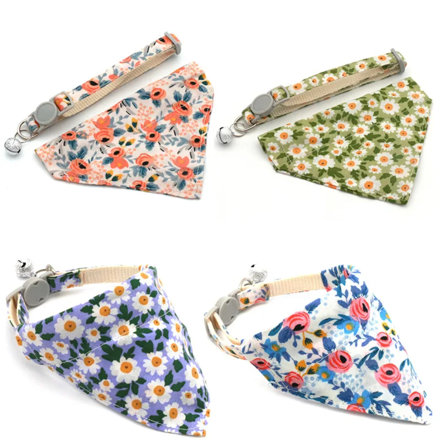 h Floral Dog Collar Accessory for Fashion-Conscious Pups - Stylish and Elegant Pet Neck Scarf with Floral Design - Fashionable F