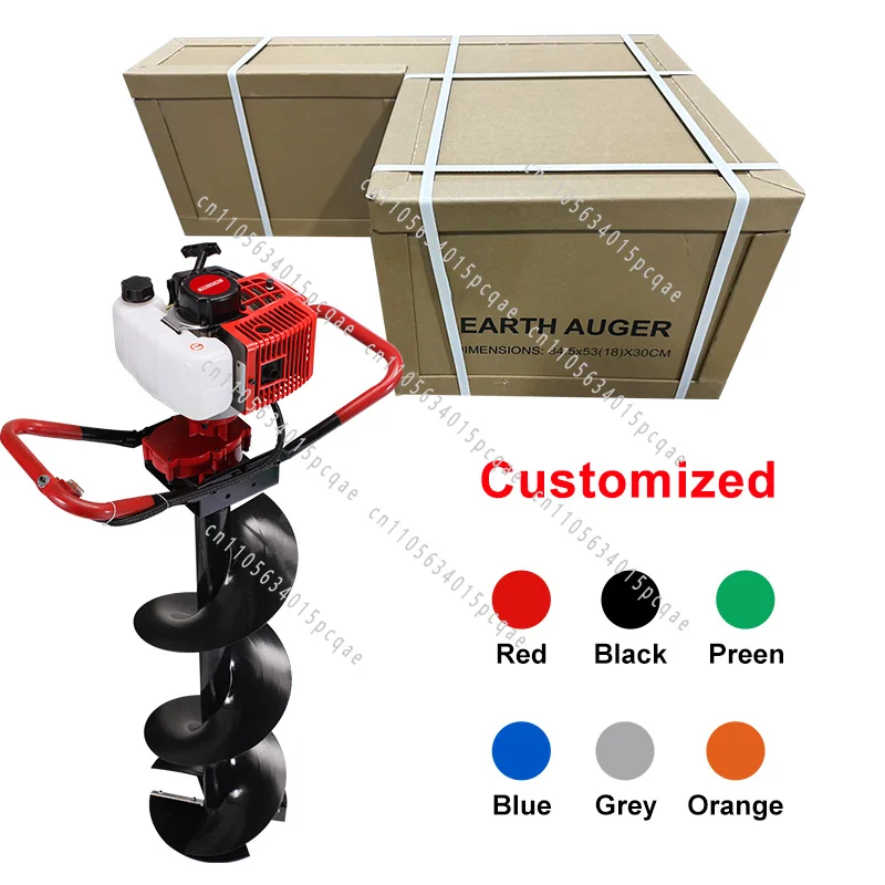 Deep Post Hole Digger Auger Drill 100-300mm Earth Auger High Quality CE 72cc Ground