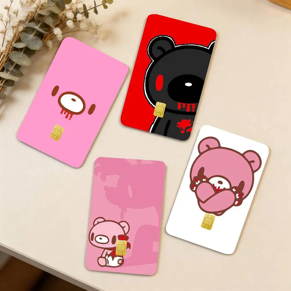 

Kawaii G-Gloomys Pink Bear 4pcs 1Set Film Skin for Debit Credit Bank Visa Card Decal Cover